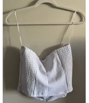 Abercrombie Linen strapless Corset Top thumbnail 3