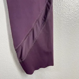 Lululemon Wunder Train High Rise Crop 21'' Women 10 Purple Culf Mesh Scallop Hem thumbnail 7