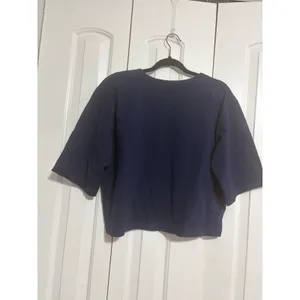 Catalina‎ T-Shirt Vintage Boxy Navy Blue Cropped Short Sleeve Large thumbnail 3