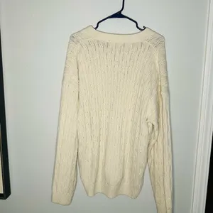 Vintage 80s Towncraft Acrylic Slouchy Cabled Oversized Cardigan Grande Size XL thumbnail 8