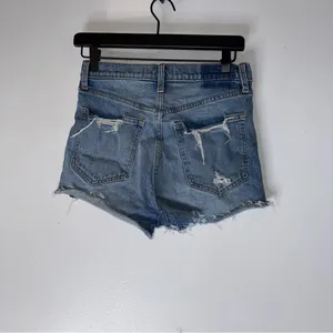 abercrombie fitch High Rise Mom Shorts‎ Distressed Blue Size 27/4 thumbnail 2