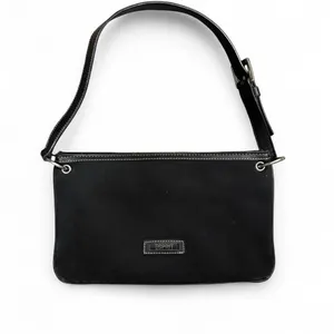 Esprit Black‎ Canvas Baguette Shoulder Bag Y2K thumbnail 3