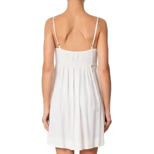 NWOT Farm Rio Linen Blend White Sleeveless Mini Dress Size L thumbnail 4