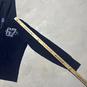 Vintage Polo Jeans Company Ralph Lauren Women's Zip Hoodie Sweatshirt Blue SZ L thumbnail 4