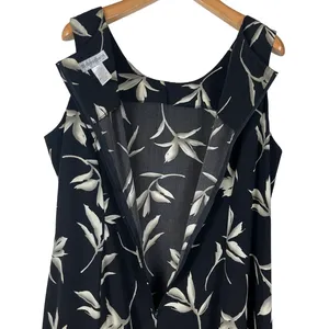 Vintage Y2K Dressbarn Black Tropical A-Line Dress Women’s Size 20 thumbnail 7