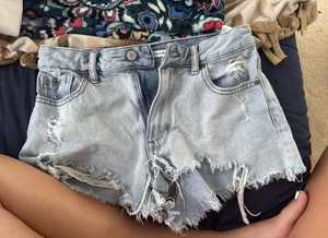 PacSun Jean Shorts High-Rise Festival Light Wash thumbnail 1
