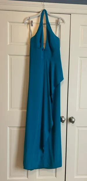 Monique Lhuillier Long Blue  Dress thumbnail 1