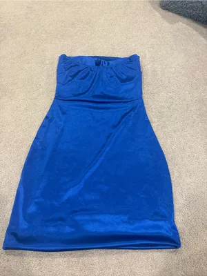 Windsor Strapless Electric Blue Cocktail Dress thumbnail 2