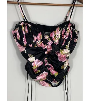 For Love & Lemons Skivvies Melrose Corset Crop Top – Size Small thumbnail 4