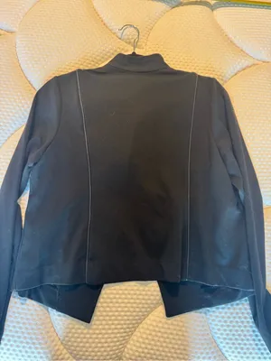 Banana Republic Black Draped Open-Front Women's Blazer Jacket thumbnail 5