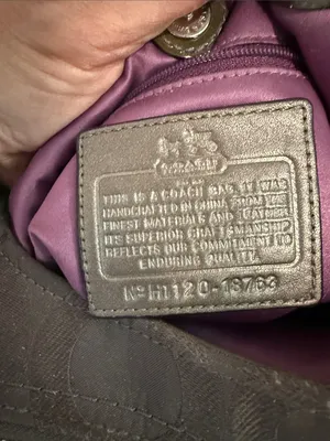 Coach Signature Shoulder Bag in Brown and Dark Olive Trim thumbnail 3