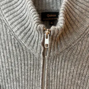 Quince Fisherman Sweater Women XL Grey Mongolian Cashmere Full Zip STIEC01 thumbnail 4