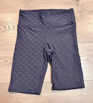 Mono B Women's Activewear Biker Shorts Blue Polka Dot High Waist Size‎ Small S thumbnail 1