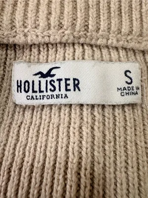 Hollister Beige Half-Zip Knit Sweater thumbnail 8