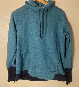 Simms Fishing Rivershed Womens M Green Fleece Lining Pockets Outdoor Casual pull thumbnail 1