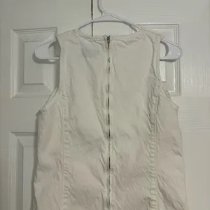 ZARA White Denim Midi Dress thumbnail 8