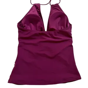 Younique Burgundy Red Halter Swim Tank Top Size Medium Swimsuit Top thumbnail 2