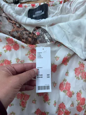 NWT Urban Outfitters‎ Harper Lace Printed Midi Dress Floral Slip Asymmetric XS thumbnail 6