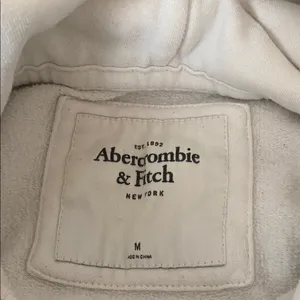 Abercrombie & fitch off white Y2K vintage hoodie sweat shirt size m thumbnail 3