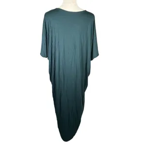 Dwell & Slumber Caftan Dress M/L Green Modal Maxi Lounge‎ Gown Pockets Sleep thumbnail 2