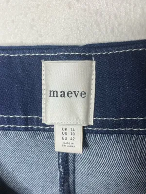 Maeve The Portside Denim Square Neck Button Front Romper Retro Boho Twee thumbnail 9