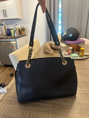 Coach Parker shoulder bag in black leather with gold-tone chain straps thumbnail 2