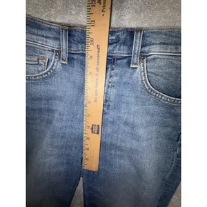 7 For All‎ Mankind Jeans Womens 26 Blue High Waist Slim Kick Destroyed Raw Hem thumbnail 8