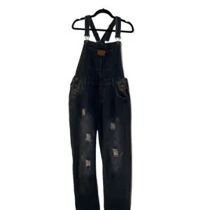 Relaxed Dark Blue Denim Overalls for Women thumbnail 7