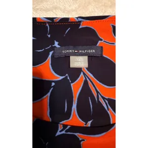 Tommy Hilfiger Orange Navy Blue Floral Sleeveless Sheath Dress Size 14 thumbnail 3