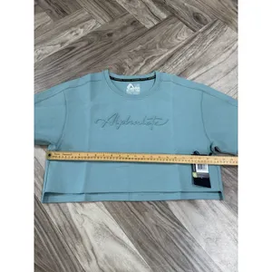Alphalete Woman’s ELMTS Short SLEEVE Crop - Teal , Size Medium thumbnail 5
