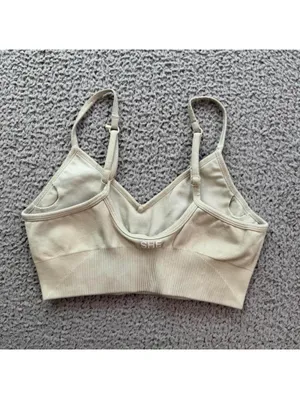 Darc Sport Wolves SHE Seamless Sports Bra Khaki Adjustable Gym Bodybuilding thumbnail 2