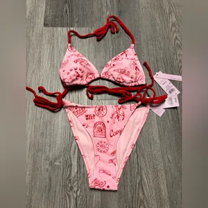 Wild Fable Cowgirl Print Rope Tie Bikini Set thumbnail 3