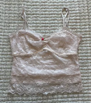 Free people cream lace cami thumbnail 1