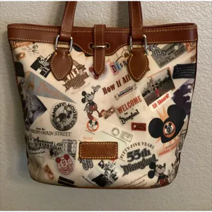 Disney Parks Dooney & Bourke 2010 Disneyland 55th Anniversary Mickey Bucket Tote thumbnail 3