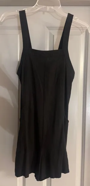 Abound Black Linen Romper thumbnail 1