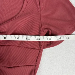 Dazy Twist Front Ribbed Knit Top Women's S Red Sweetheart Chic Night Out Y2K EUC thumbnail 4