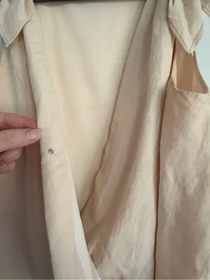Amanda Uprichard Cream Wrap Bodysuit Shoulder Tie Top M thumbnail 7