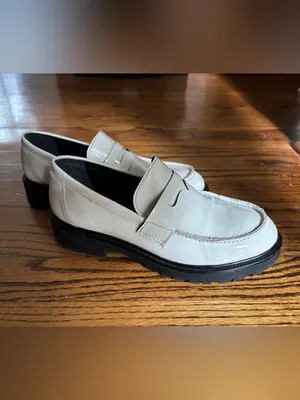 Steve Madden Lotto Cream & Black Chunky Patent Leather Loafers thumbnail 5