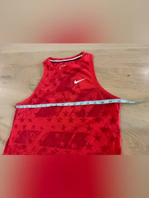 Nike women's sleeveless tank top USA red flag size medium thumbnail 5