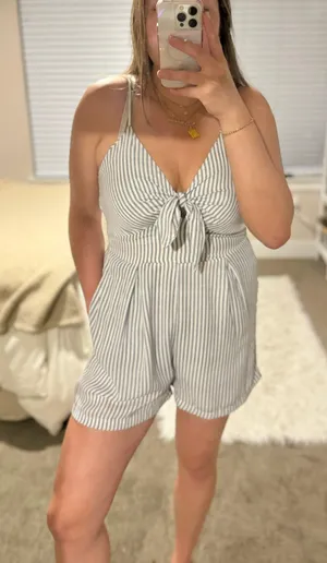 Japna Navy Striped Romper thumbnail 1