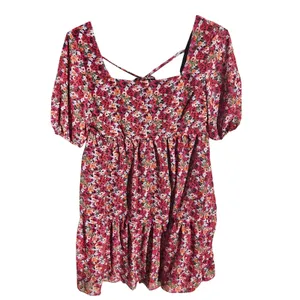 BCBGeneration NWT Floral‎ Babydoll Mini Dress Square Neck Puff Sleeve Size 2 thumbnail 4