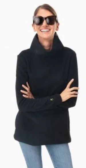 Dudley Stephens Black Cobble Hill Turtleneck Medium - C67-113 thumbnail 1
