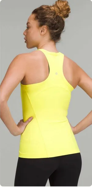 Lululemon Womens Align Electric Lemon Racerback Athletic Yoga Workout Tank Top 6 thumbnail 1
