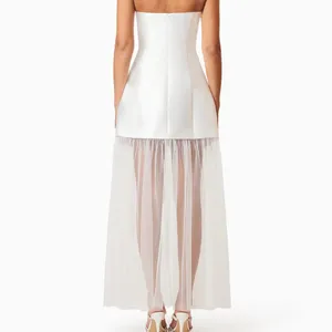 Elliatt Elegant White Strapless Dress thumbnail 5