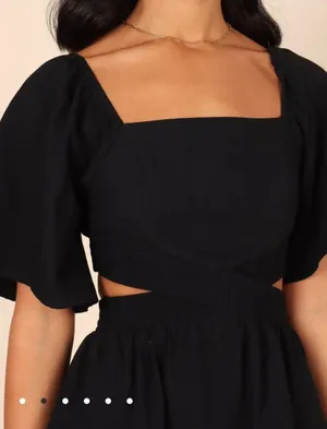 Petal & Pup Black Cut Out Mini Dress thumbnail 1