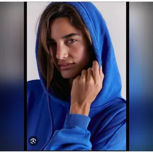 NWT FREE‎ PEOPLE | We The Free of a Feather Hoodie Mazarine Blue Small thumbnail 5