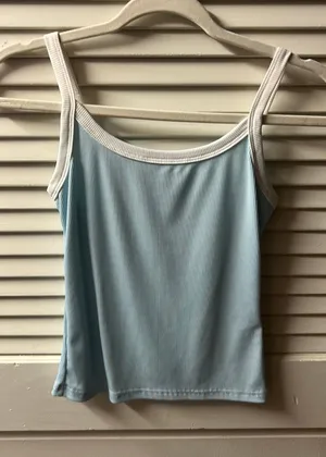 Blue and white tank top  thumbnail 1