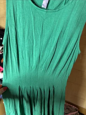 Alya Anthropologie Emerald Green Sleeveless Lace Hem Midi Dress Medium Boho thumbnail 7