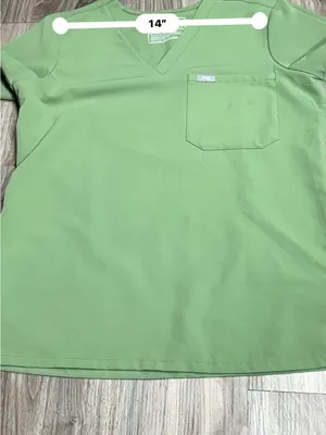 Figs Olive Green V-Neck Scrub Top thumbnail 10