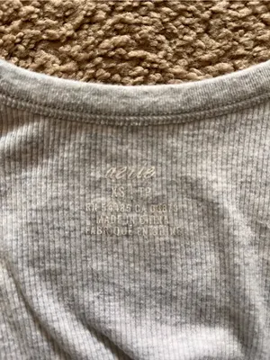 AERIE Ribbed Gray Cotton Tank Top Women’s Sz XS EUC thumbnail 3